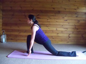 Lunging hip flexor stretch